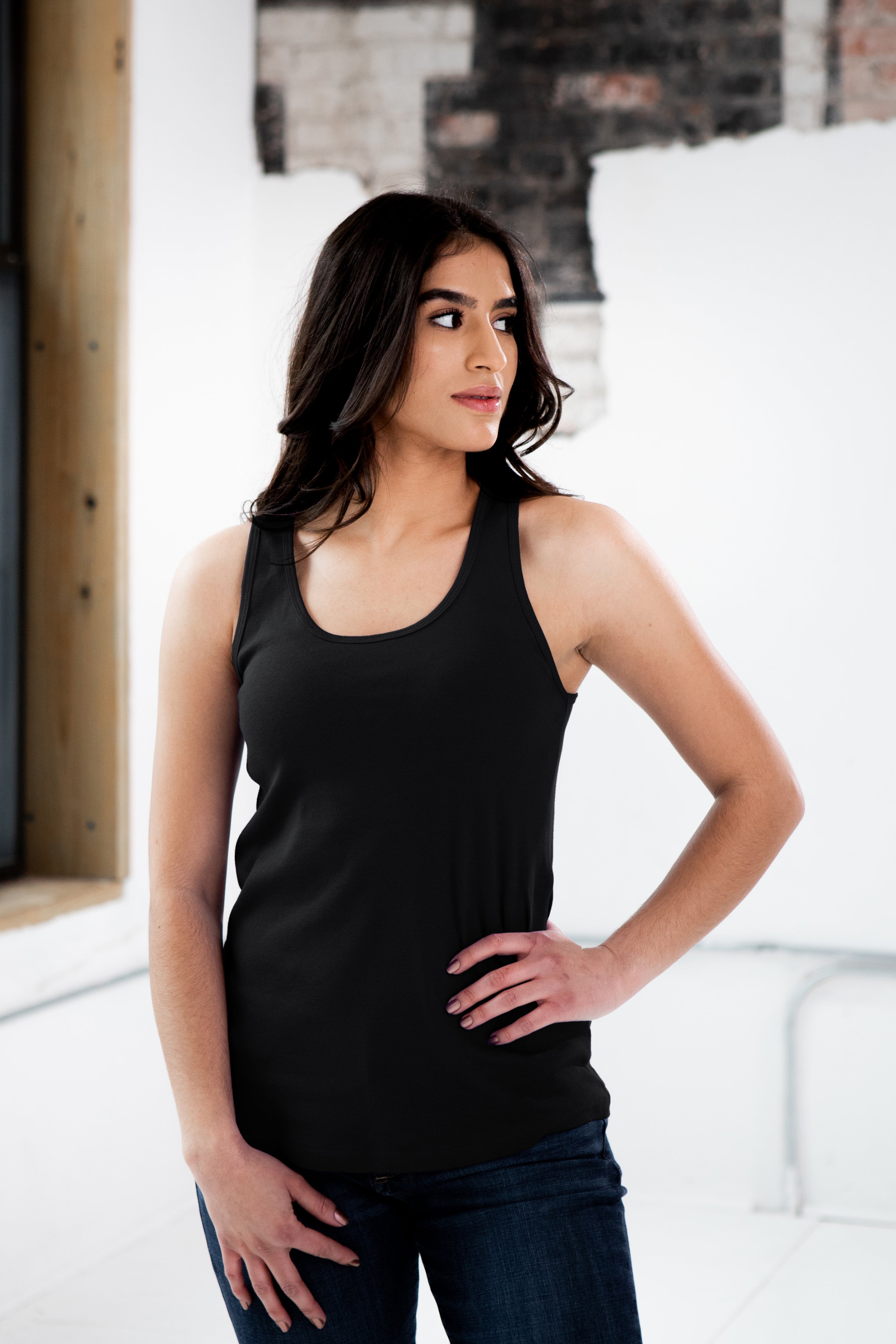 Premium Cotton Rib Racerback Tank