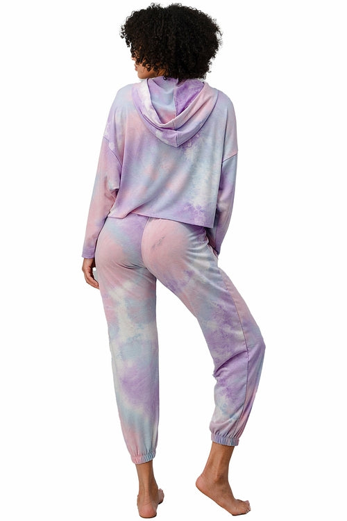 Cozy Tie-Dye Lounge Set with Hoodie