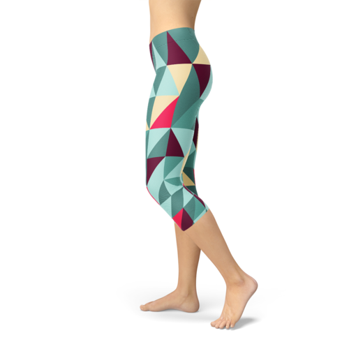Capri Leggings - Geometric Triangles