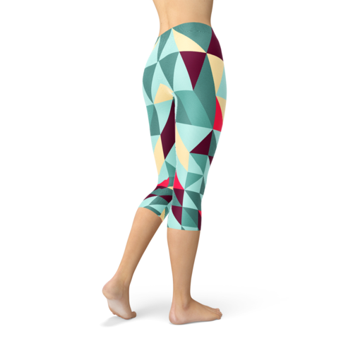 Capri Leggings - Geometric Triangles