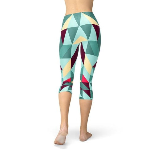 Capri Leggings - Geometric Triangles