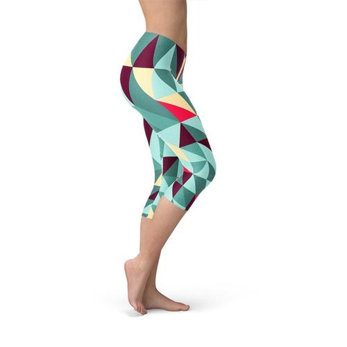 Capri Leggings - Geometric Triangles