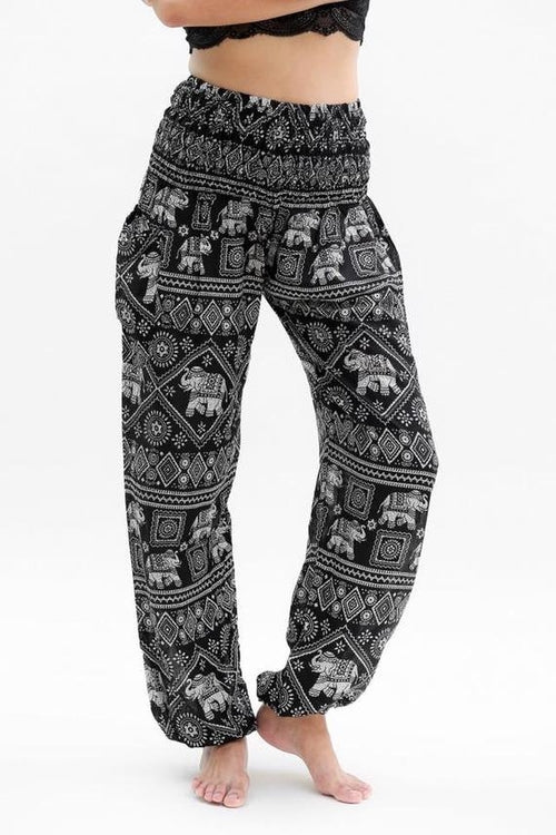 Black ELEPHANT Relaxed Yoga Boho Pants
