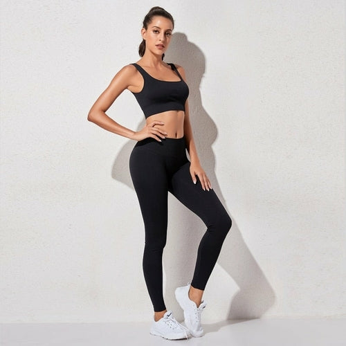 2-Piece High Waist Sports Bra+ Legging Gym Clothing