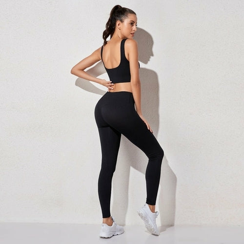 2-Piece High Waist Sports Bra+ Legging Gym Clothing