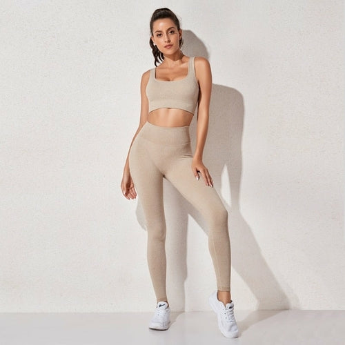 2-Piece High Waist Sports Bra+ Legging Gym Clothing