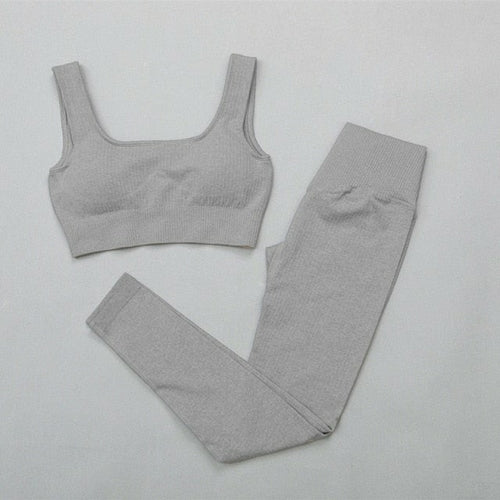 2-Piece High Waist Sports Bra+ Legging Gym Clothing