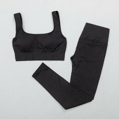 2-Piece High Waist Sports Bra+ Legging Gym Clothing