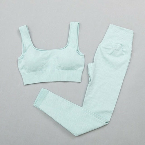 2-Piece High Waist Sports Bra+ Legging Gym Clothing