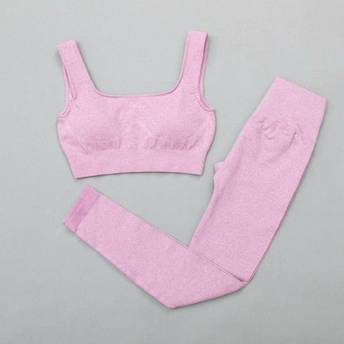 2-Piece High Waist Sports Bra+ Legging Gym Clothing